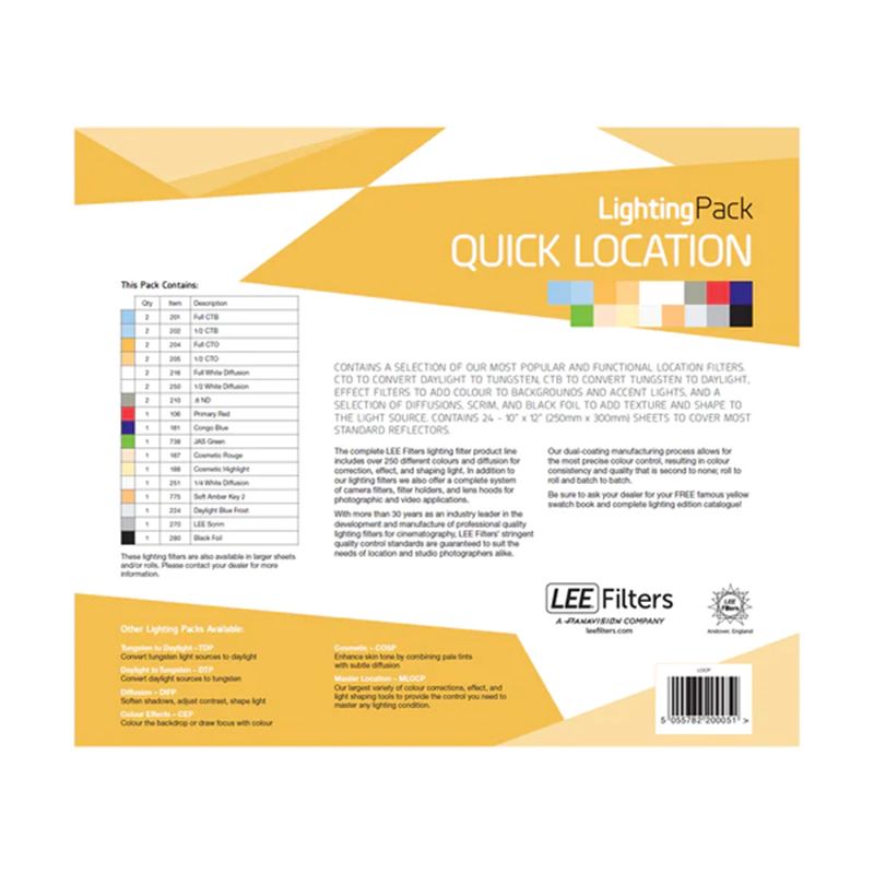 Lee Filters Quick Location Pack 24 Sheets (10 x 12")