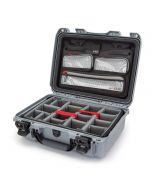Nanuk 925 Case with Padded Divider and Lid Organizer (Silver)