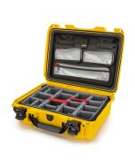 Nanuk 925 Case with Padded Divider and Lid Organizer (Yellow)