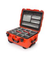 Nanuk 950 Case with Lid Organiser and Padded Divider (Orange)