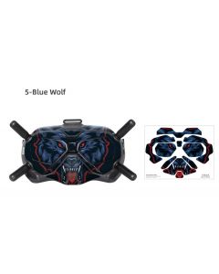 Sunnylife PVC Stickers for DJI FPV Goggles V2 (Blue Wolf)