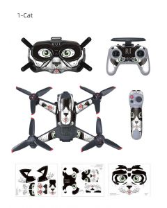 Sunnylife Decals Skin for DJI FPV Drone / Goggles V2 / Remote Controller 2 / Motion Controller (Cat)