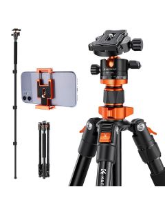 K&F Concept Aluminum Tripod Detachable Monopod with Quick Release Plate and BH-28 Ball Head