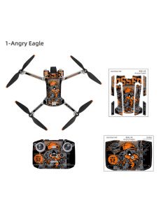Sunnylife Skin Sticker for DJI Mini 3 Pro (RC-N1 RC Version)(Angry Eagle)