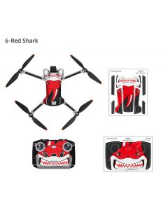 Sunnylife Skin Sticker for DJI Mini 3 Pro (RC-N1 RC Version)(Red Shark)