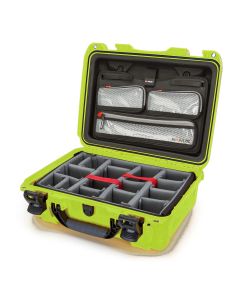 Nanuk 925 Case with Padded Divider and Lid Organizer (Lime)