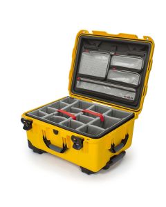 Nanuk 950 Case with Lid Organiser and Padded Divider (Yellow)