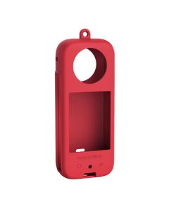 Sunnylife Silicon Protective Cover + Lanyard for Insta360 X3 (Red)