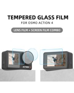 Sunnylife Lens Screen Protector Tempered Glass Film for Osmo Action 4 (2 Set Combo)