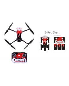 Sunnylife Protective PVC Stickers Skin for Mavic Air 2 (Red Shark)