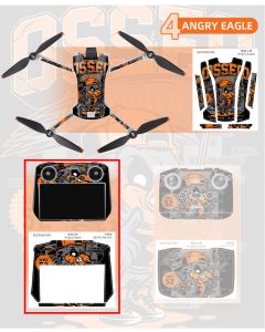 Sunnylife Skin Sticker for Mini 3 (Drone+DJI RC Remote) Angry Eagle
