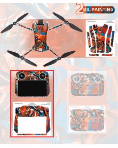 Sunnylife Skin Sticker for Mini 3 (Drone+DJI RC Remote) Oil Painting