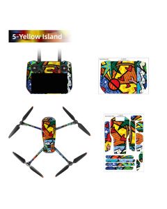 Sunnylife Protective Scratch-proof Decals for Mavic 3 Pro (DJI RC Pro Version)(Yellow Island)